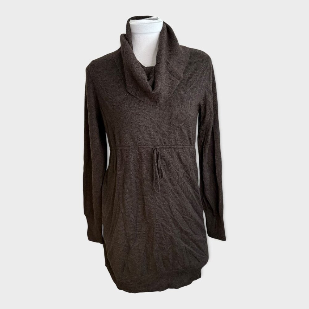 H&M Mama Brown Cowl Neck Wool Sweater Size Medium